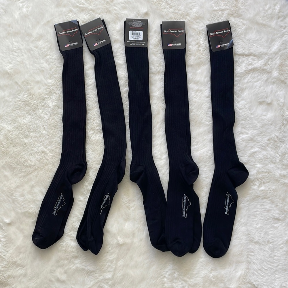 Board Room mens tall dress socks size large (king) black NWT